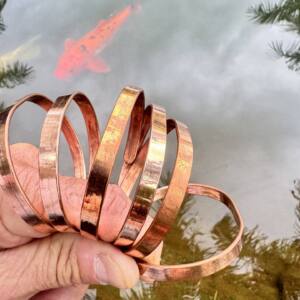pulseiras de cobre finas "unissex"