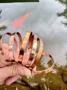 pulseiras de cobre finas "unissex"