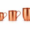 canecas de cobre martelado