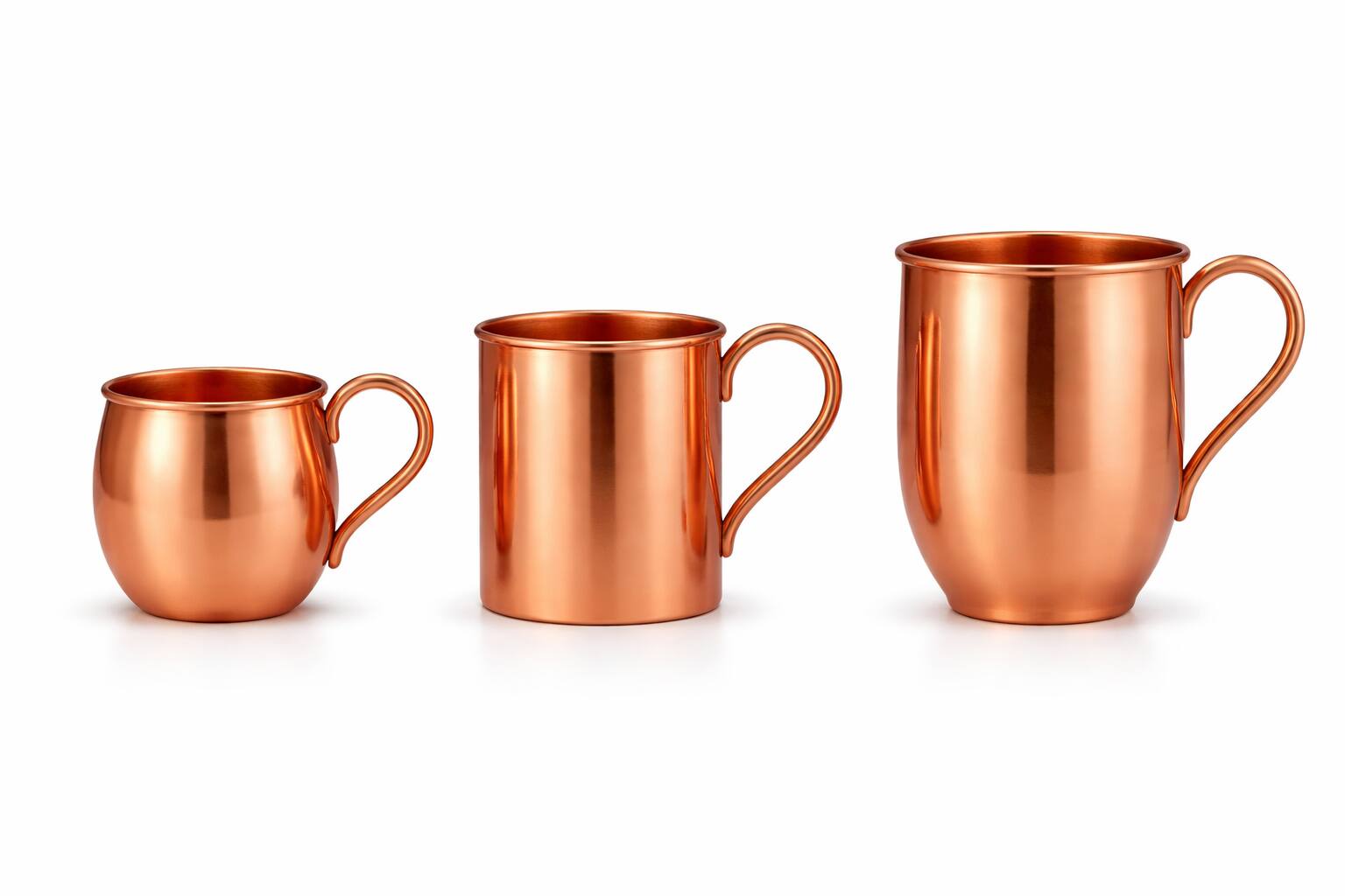 canecas de cobre martelado